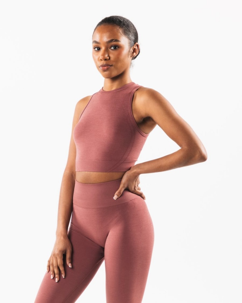 Alphalete Stratus Crop Tank Tank Top Dame Rosa | URDXEL-561