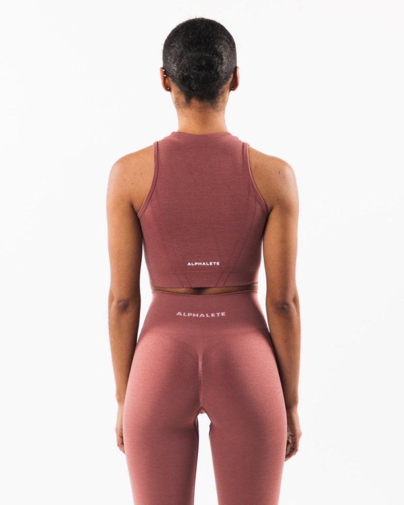 Alphalete Stratus Crop Tank Tank Top Dame Rosa | URDXEL-561