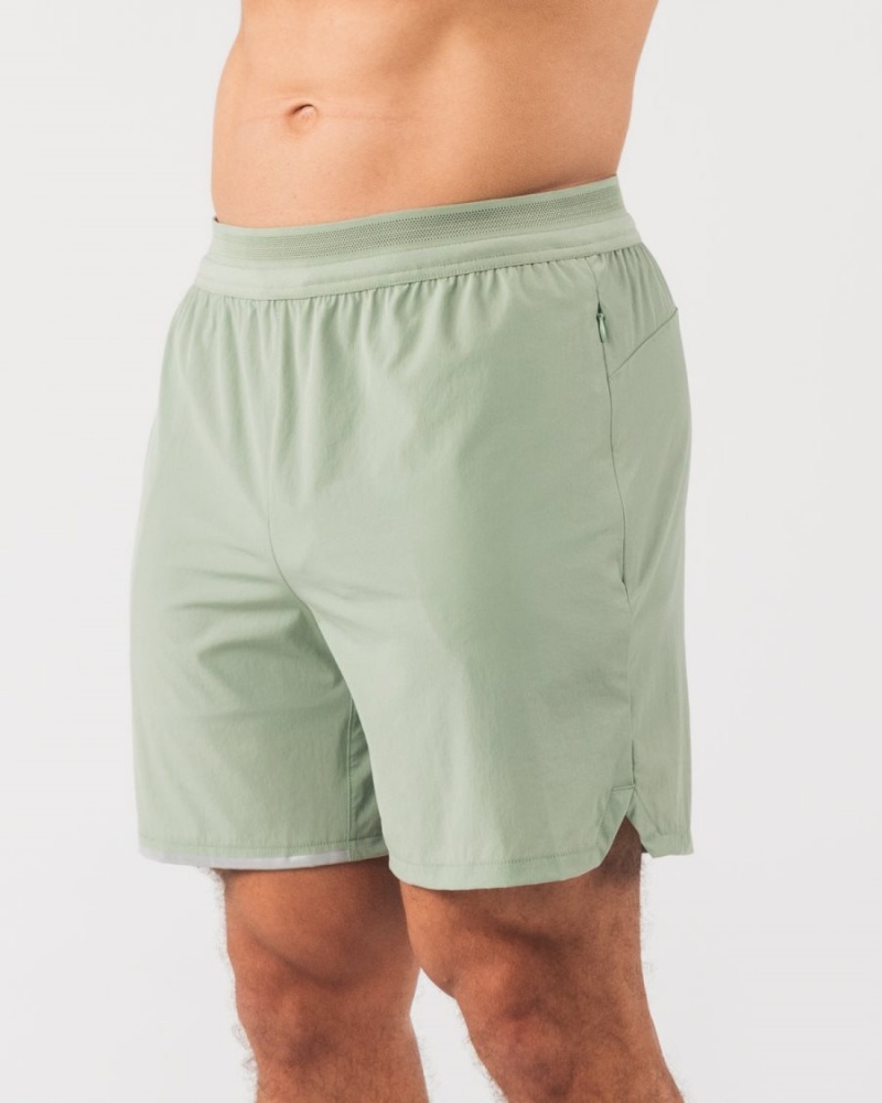 Alphalete Studio Kort 6" Shorts Herre Sage | UARBPV-703