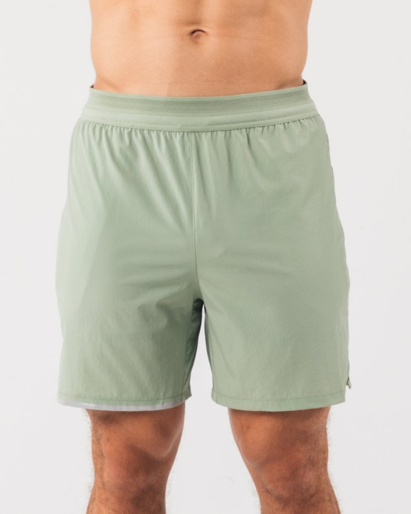 Alphalete Studio Kort 6" Shorts Herre Sage | UARBPV-703