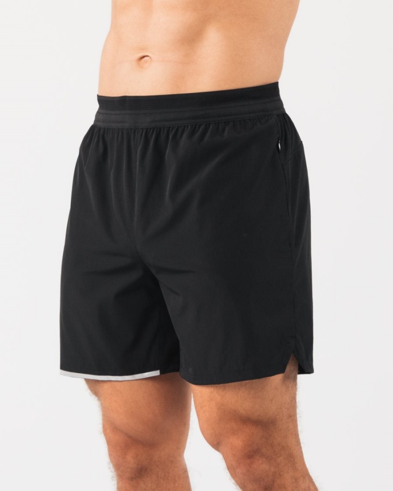 Alphalete Studio Kort 6" Shorts Herre Svarte Sølv | ZOKCVI-162