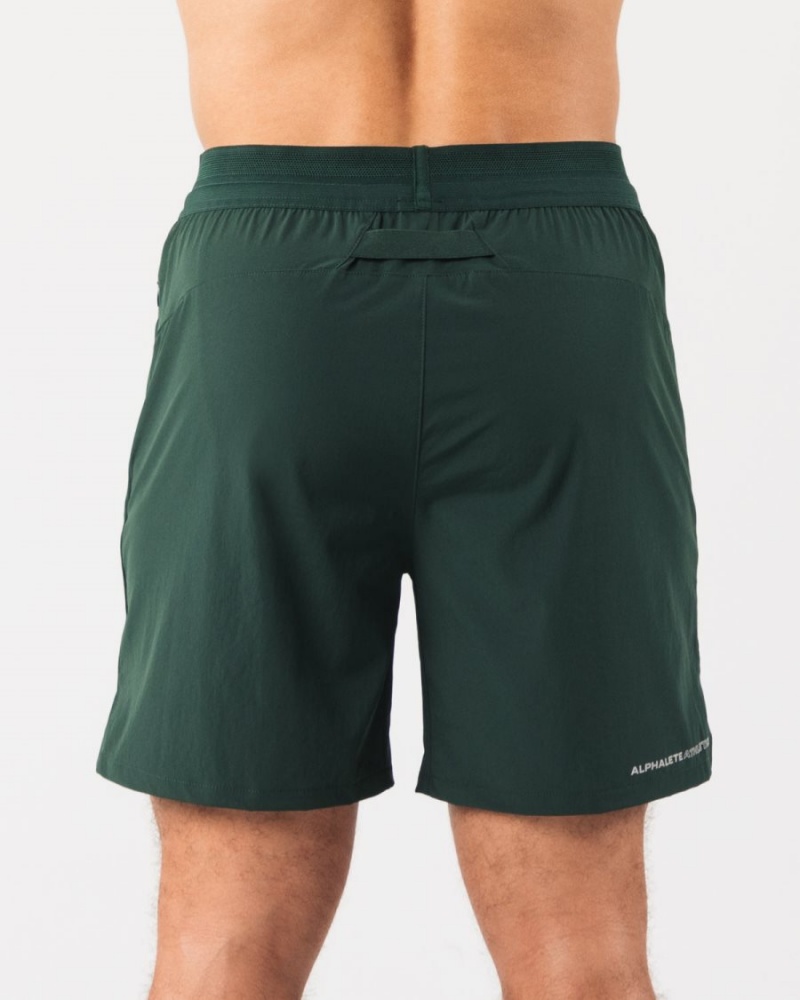 Alphalete Studio Kort 6" Shorts Herre Evergreen | JMUZOP-182