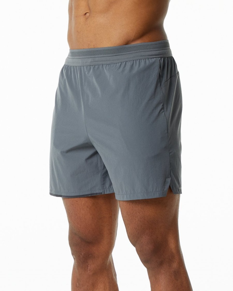 Alphalete Studio Kort 6" Shorts Herre Grå | JKLGME-974