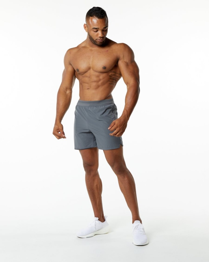 Alphalete Studio Kort 6" Shorts Herre Grå | JKLGME-974