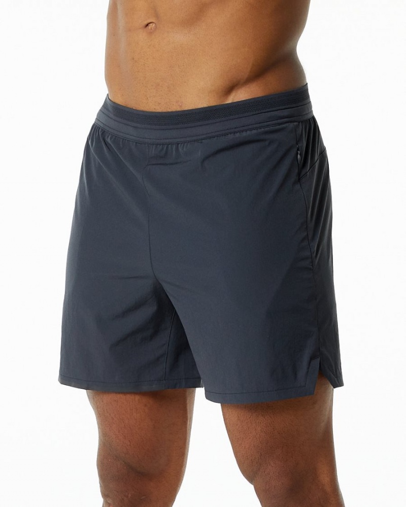 Alphalete Studio Kort 6" Shorts Herre Charcoal | OISRNF-148