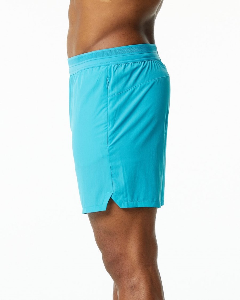 Alphalete Studio Kort 6" Shorts Herre Blå | HPBVGS-120