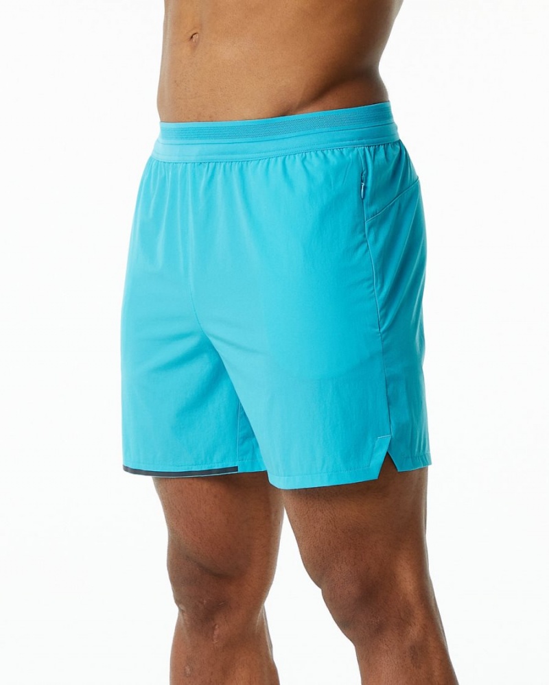 Alphalete Studio Kort 6" Shorts Herre Blå | HPBVGS-120