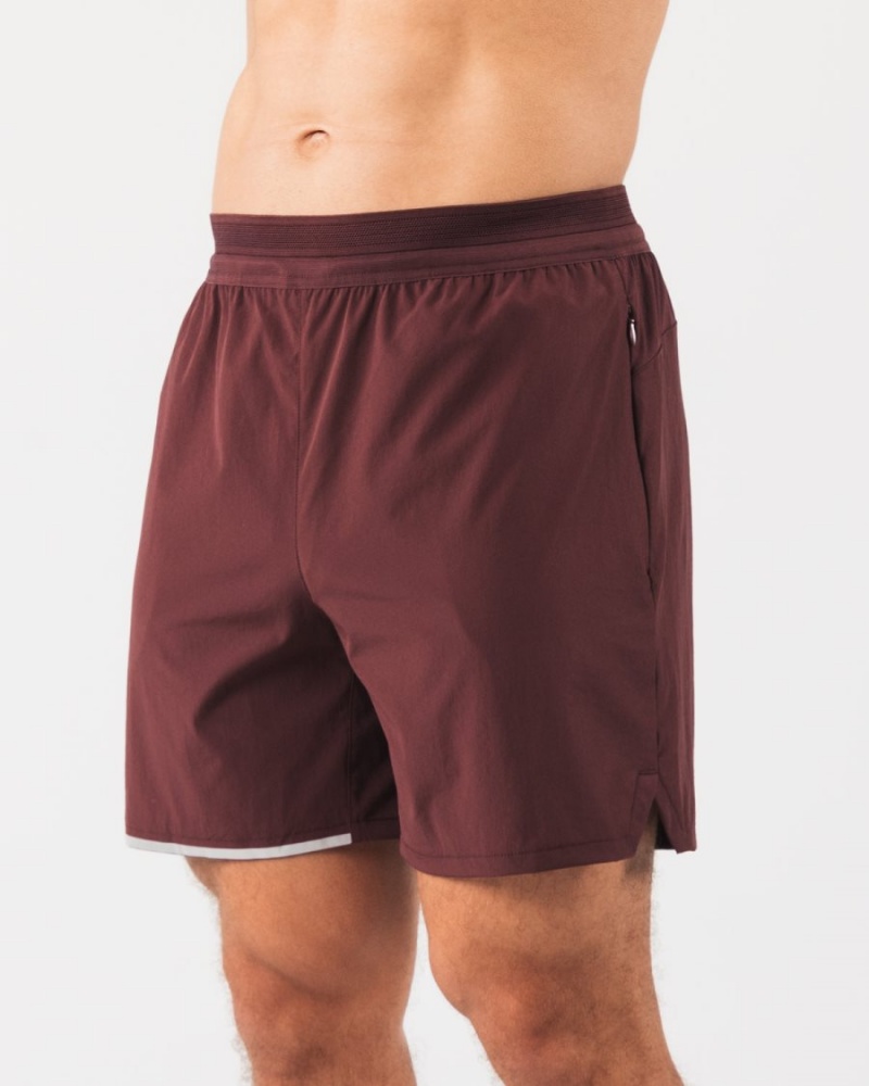 Alphalete Studio Kort 6" Shorts Herre Sangria | CUAJHN-257