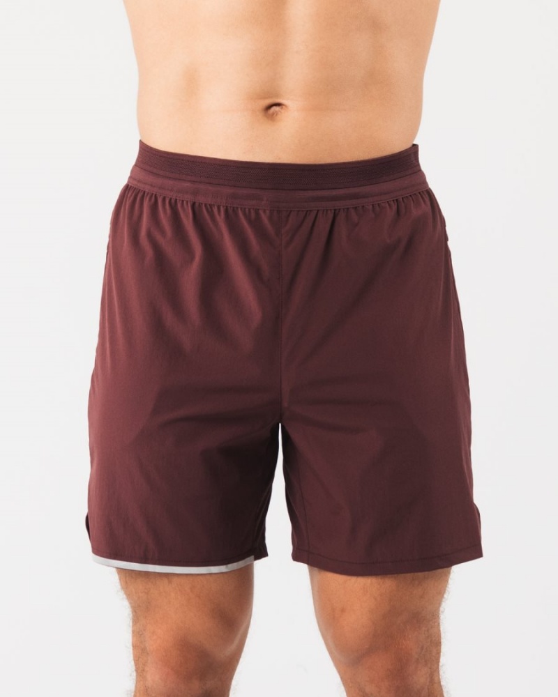 Alphalete Studio Kort 6" Shorts Herre Sangria | CUAJHN-257