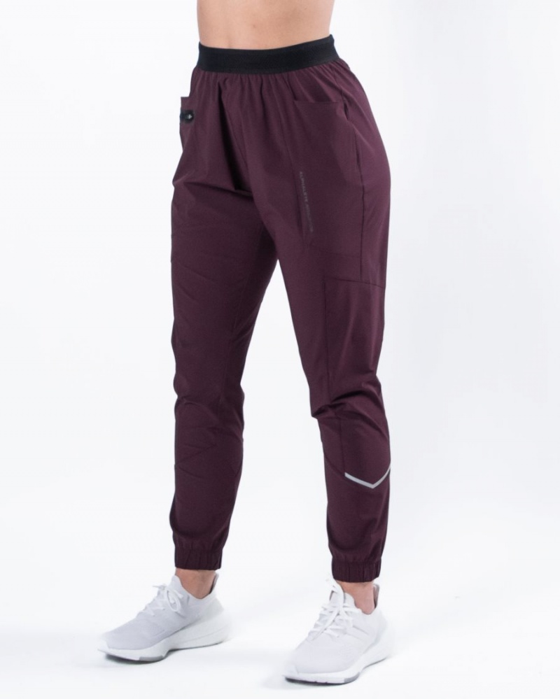 Alphalete Studio Pant Joggebukser Dame Burgunder | NUXOQR-706