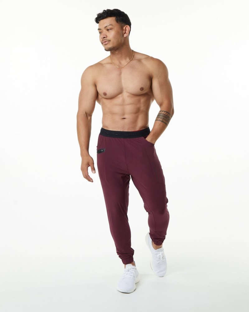 Alphalete Studio Pant Joggebukser Herre Burgunder | JIHBNT-693