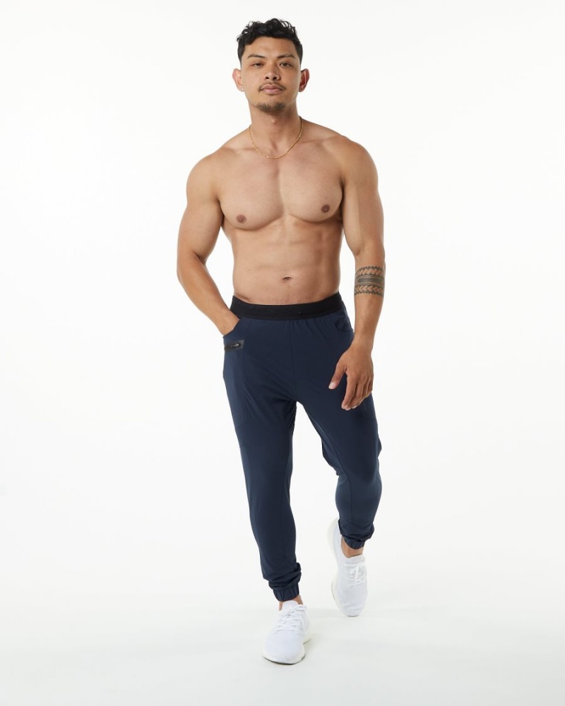 Alphalete Studio Pant Joggebukser Herre Marineblå | JXWKNG-740