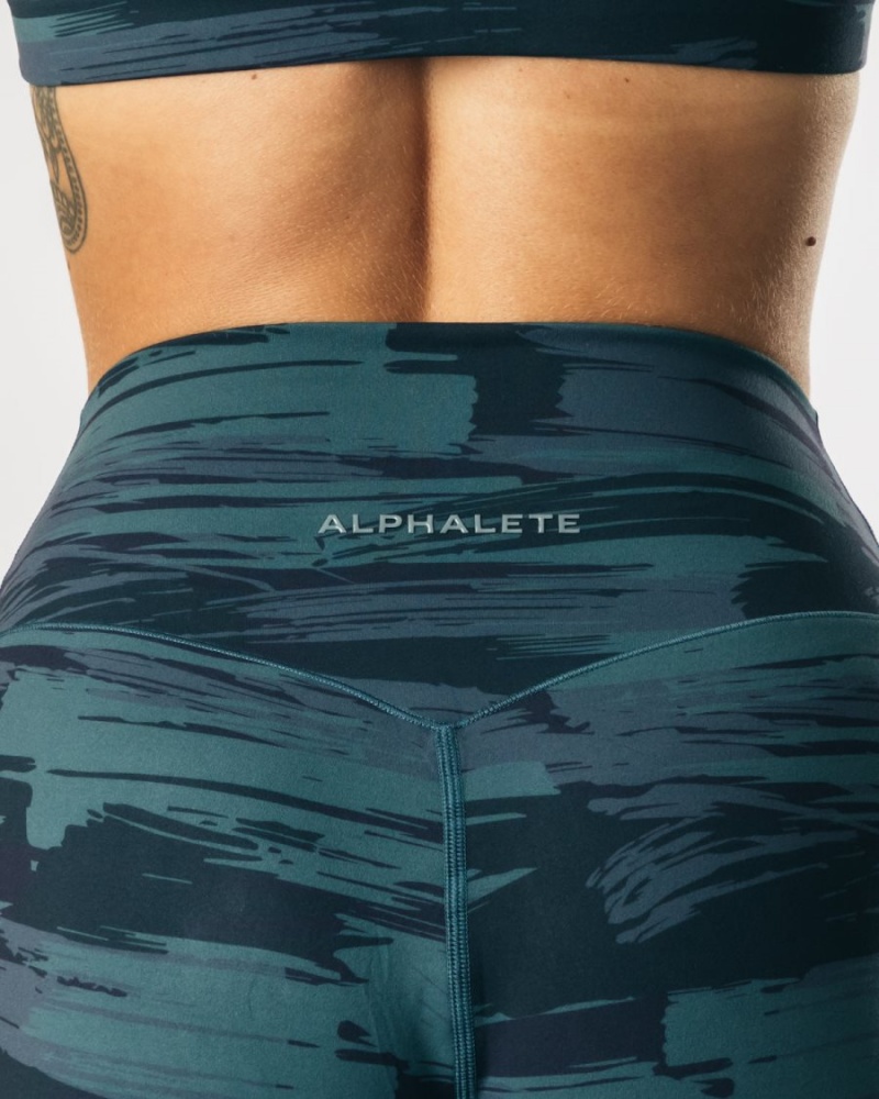 Alphalete Surface Expanse Jogger Joggebukser Dame Blå Camouflage | NOIFHZ-496