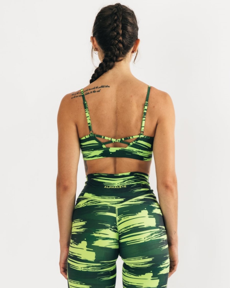 Alphalete Surface Limitless Bra Sports BH Dame Camouflage | XSELCQ-350