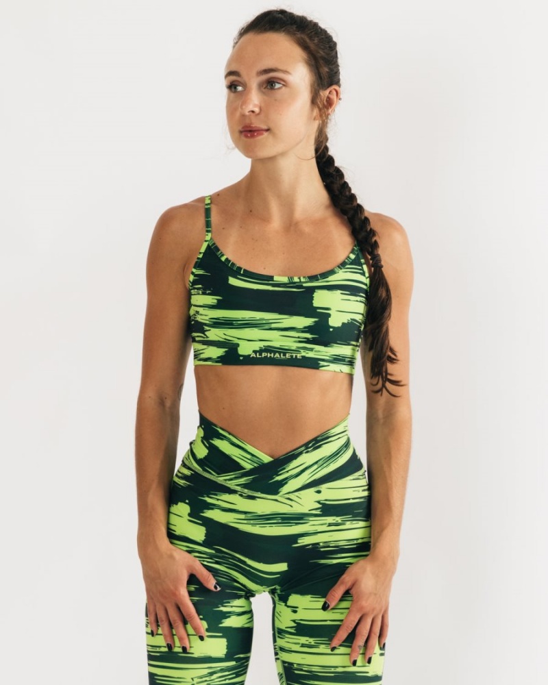 Alphalete Surface Limitless Bra Sports BH Dame Camouflage | XSELCQ-350