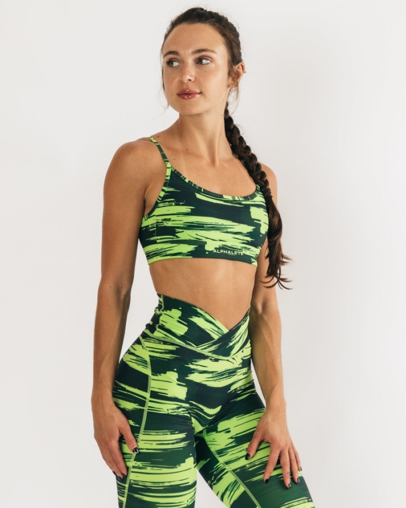 Alphalete Surface Limitless Bra Sports BH Dame Camouflage | XSELCQ-350