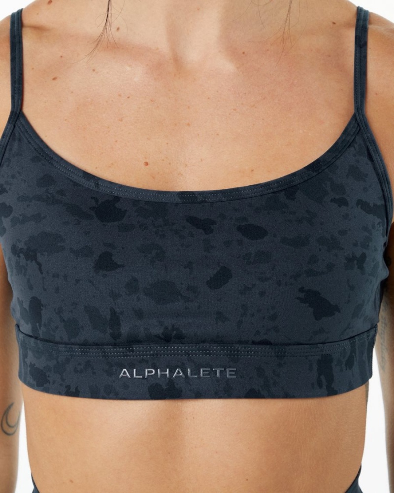 Alphalete Surface Limitless Bra Sports BH Dame Blå | VHWFOE-602