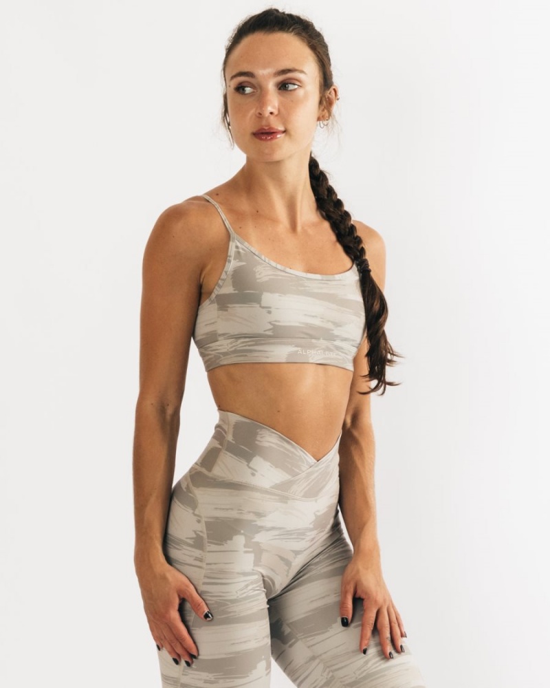 Alphalete Surface Limitless Bra Sports BH Dame Camouflage | ZSMPWY-593