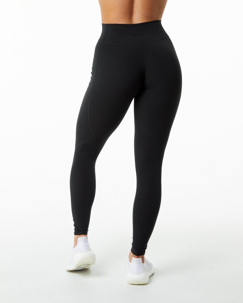 Alphalete Surface Pocket Legging 29" Leggings Dame Svarte | COJKBH-619