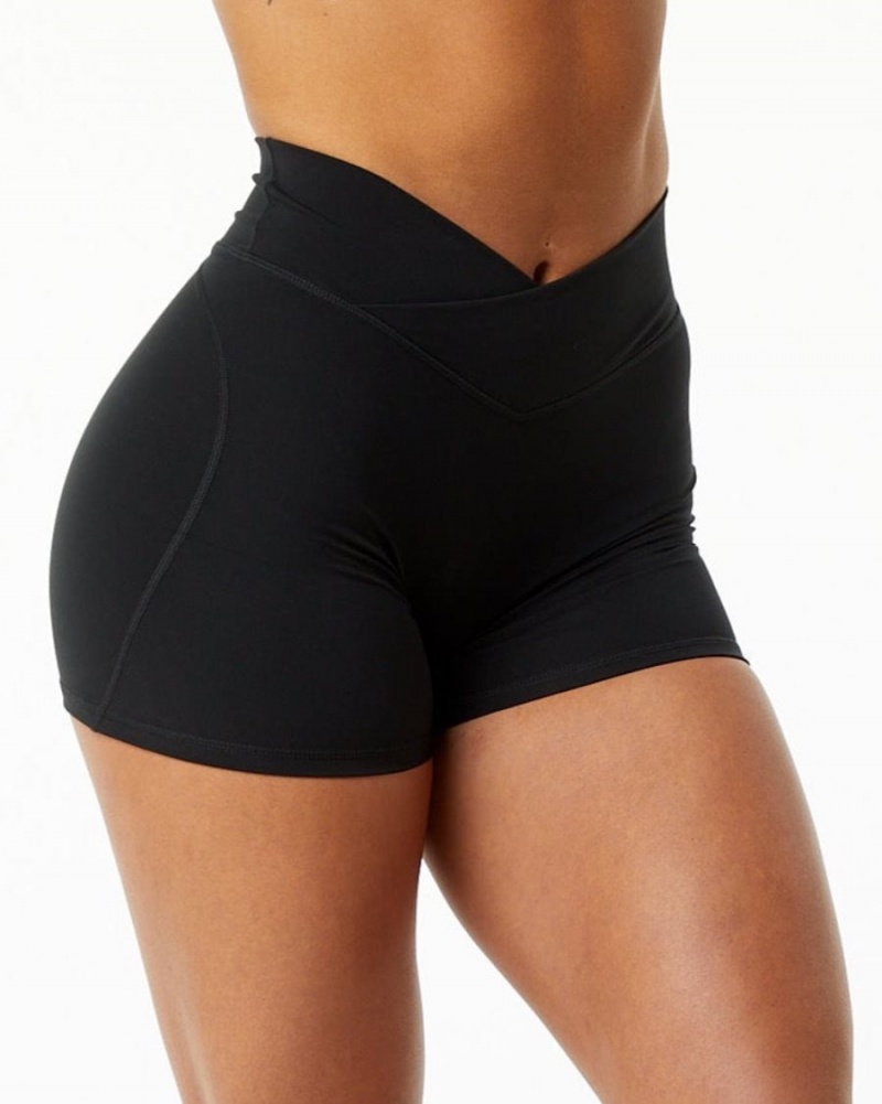 Alphalete Surface Power Kort 5" Shorts Dame Svarte | QVUETM-895