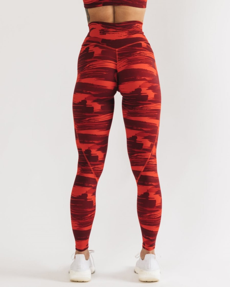 Alphalete Surface Power Legging Leggings Dame Camouflage | IHAGTF-483