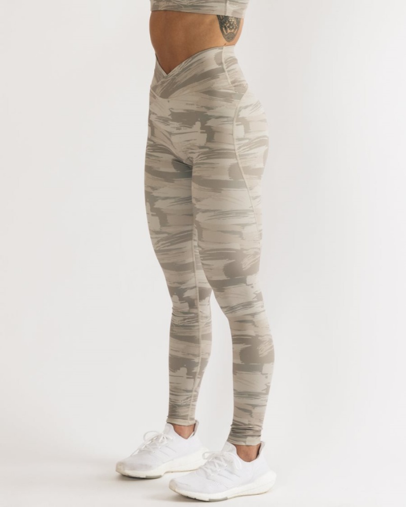 Alphalete Surface Power Legging Leggings Dame Camouflage | NWQBYG-430