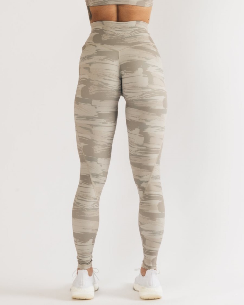 Alphalete Surface Power Legging Leggings Dame Camouflage | NWQBYG-430