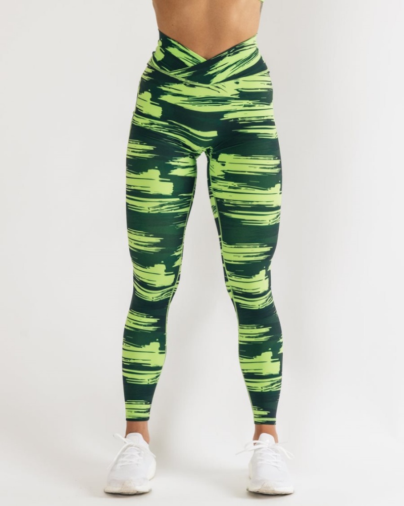 Alphalete Surface Power Legging Leggings Dame Camouflage | ZKNIQU-534