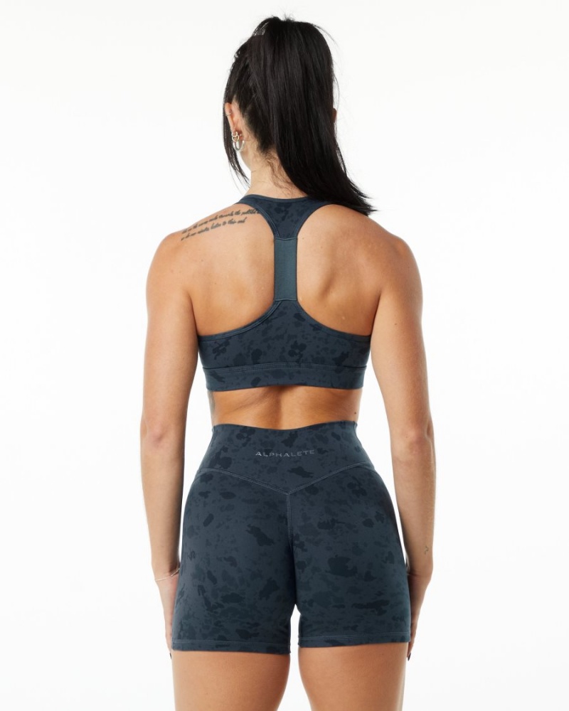 Alphalete Surface Wrap Bra Sports BH Dame Blå | LFIAVX-517