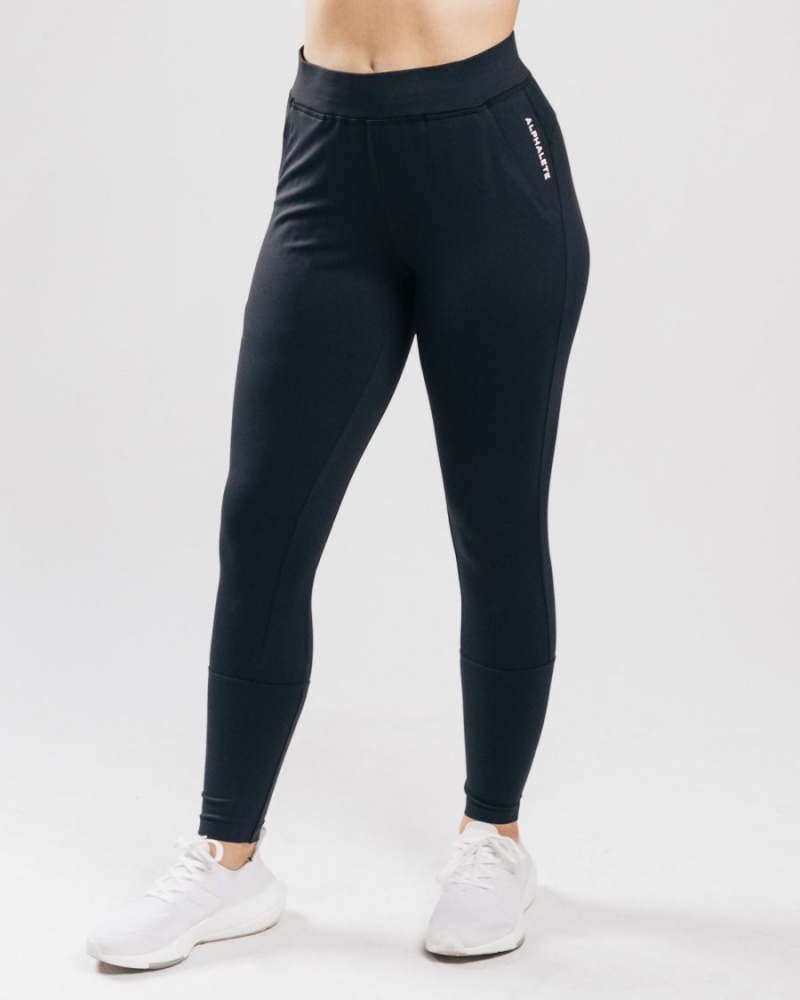 Alphalete Trace Jogger Joggebukser Dame Svarte | SFOCQR-053