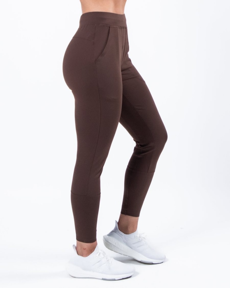 Alphalete Trace Jogger Joggebukser Dame Kaffe | QVZDKE-782