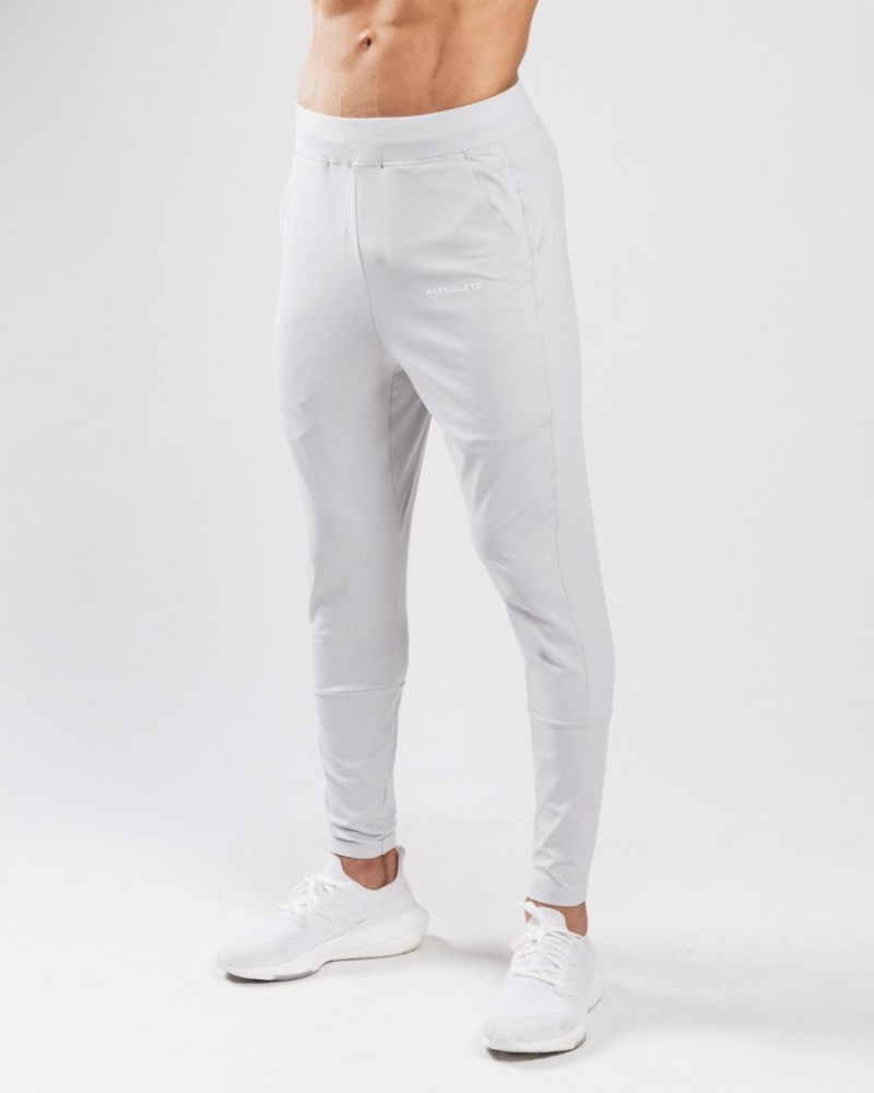 Alphalete Trace Jogger Joggebukser Herre Sølv | JOMEVT-701