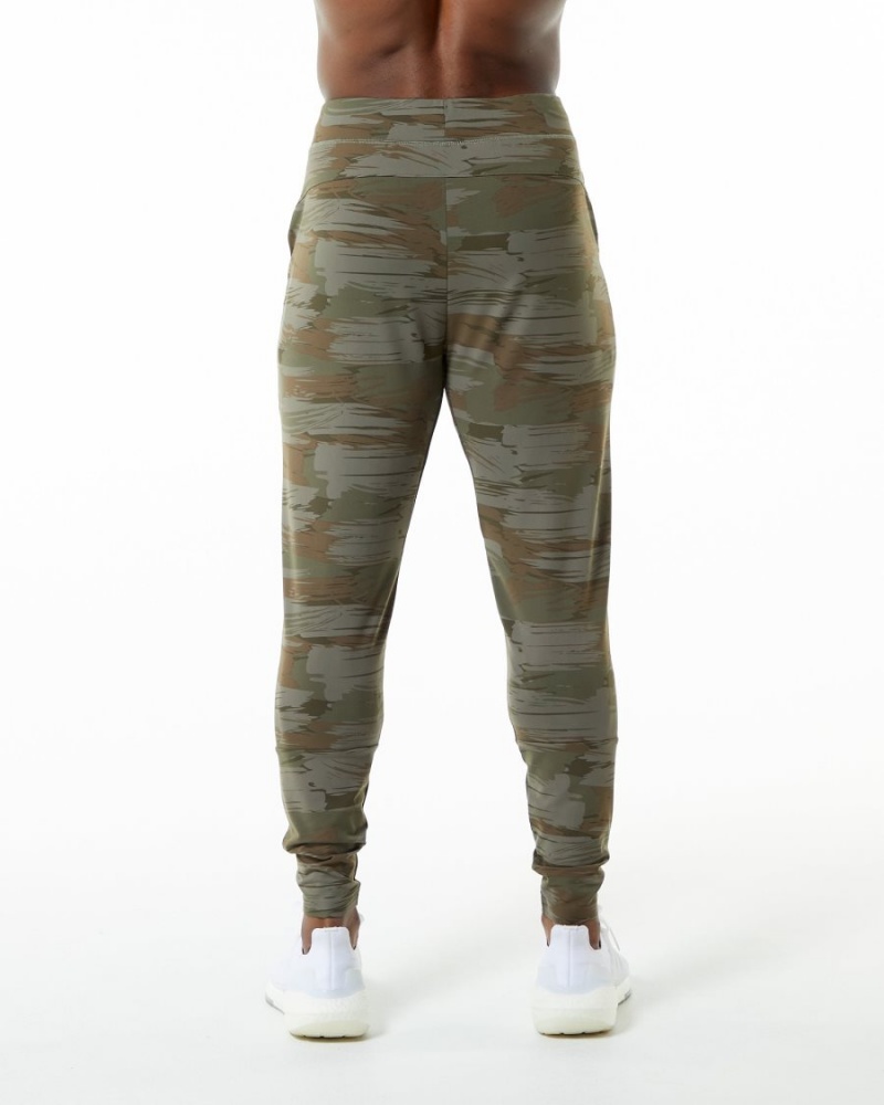 Alphalete Trace Jogger Joggebukser Herre Olivengrønne Camouflage | XKSFIM-570