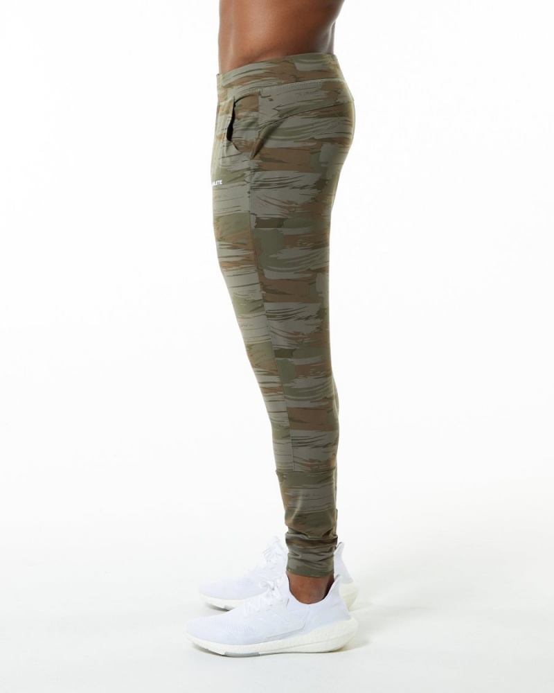 Alphalete Trace Jogger Joggebukser Herre Olivengrønne Camouflage | XKSFIM-570