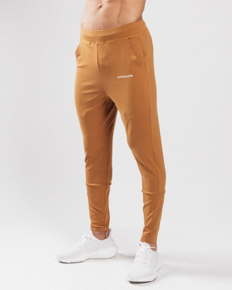 Alphalete Trace Jogger Joggebukser Herre Camel | PZASNG-739