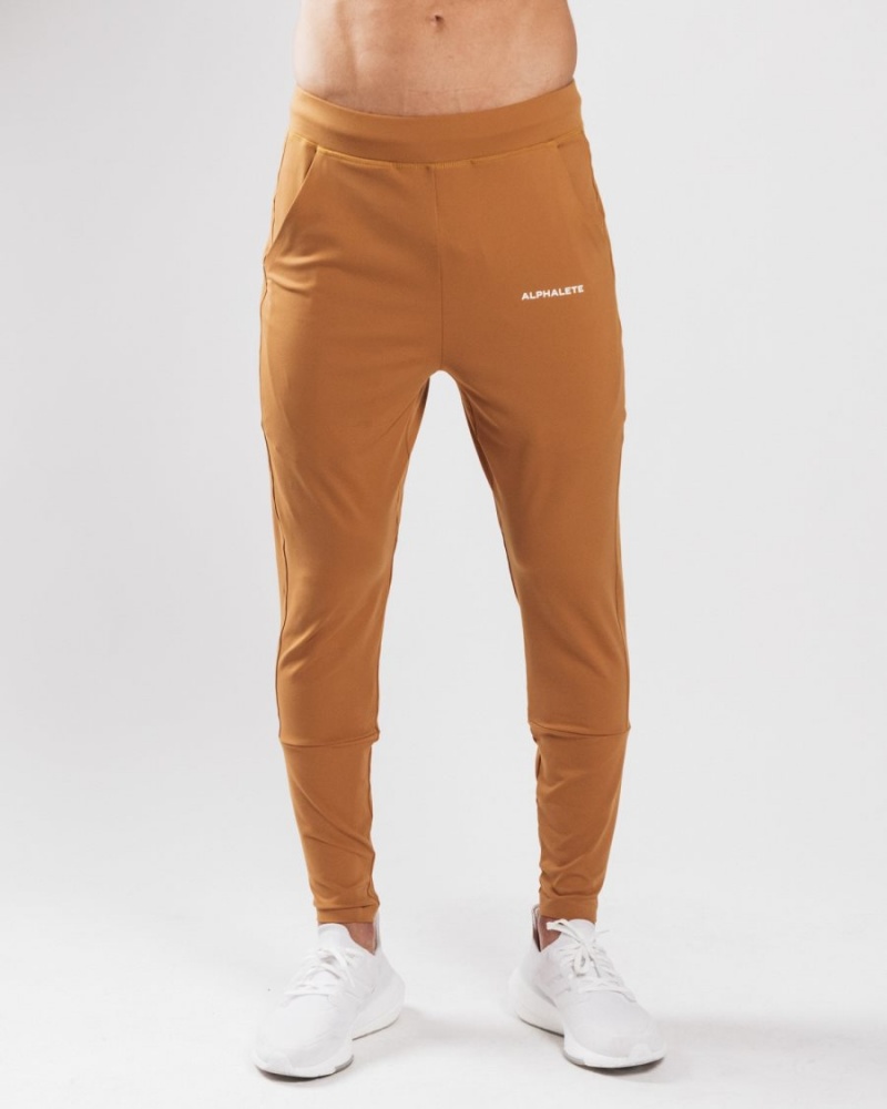 Alphalete Trace Jogger Joggebukser Herre Camel | PZASNG-739