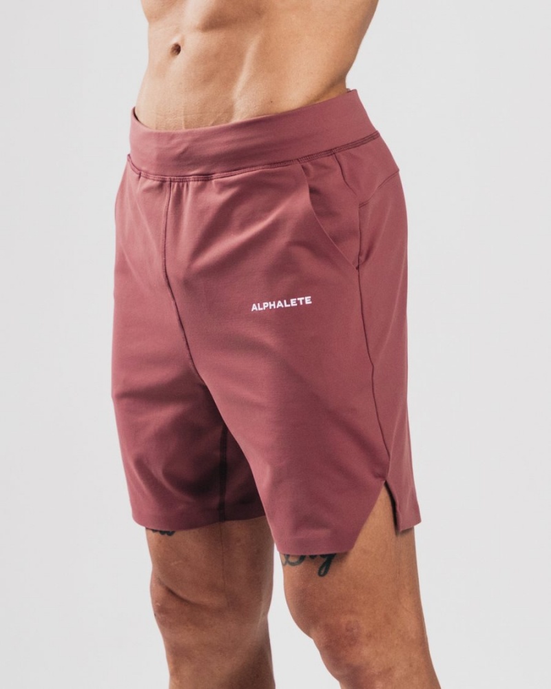 Alphalete Trace Kort 8" Shorts Herre Mauve | RIBFXJ-769