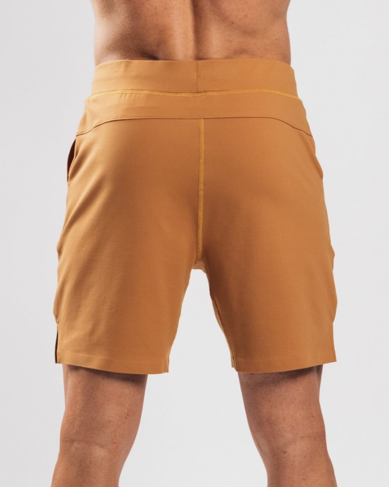 Alphalete Trace Kort 8" Shorts Herre Camel | XMOKJP-039