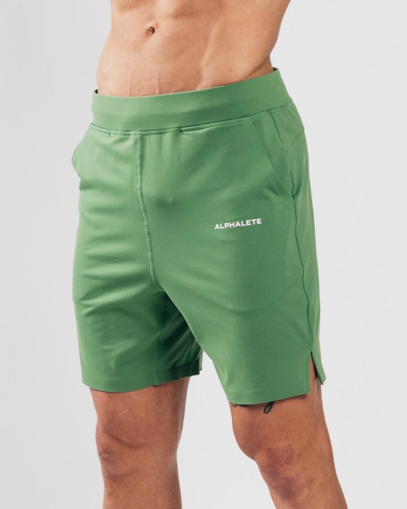 Alphalete Trace Kort 8" Shorts Herre Grønn | TFDLKI-786