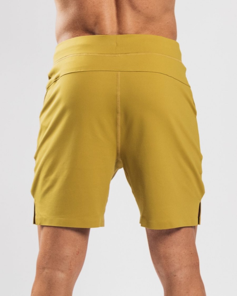 Alphalete Trace Kort 8" Shorts Herre Sennepsgul | ZROFTW-701