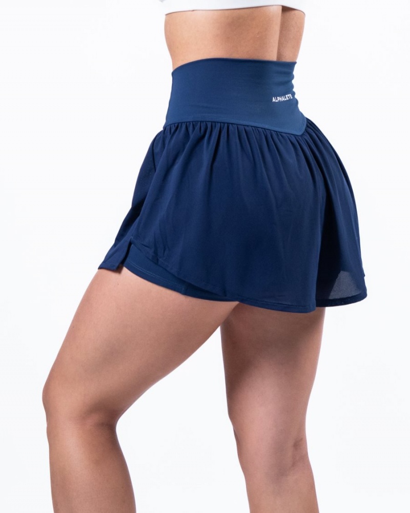 Alphalete Trace Skirt Skjørt Dame Blå | JURYIC-890