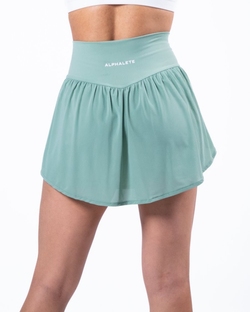 Alphalete Trace Skirt Skjørt Dame Jade | SKRQWY-968