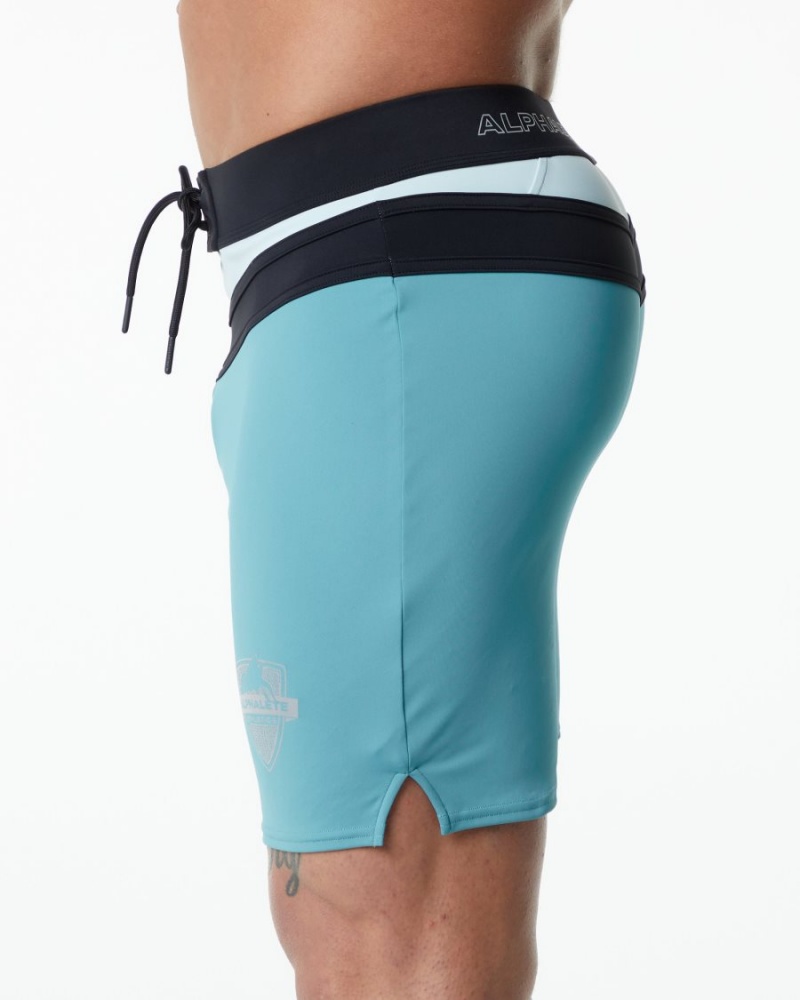 Alphalete Trident Konkurranse Kort Boardshorts Herre Teal | EKWIOM-178