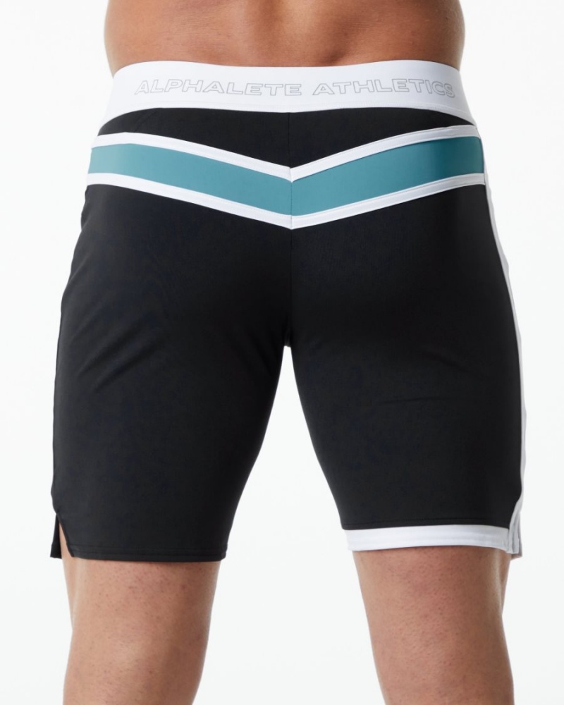 Alphalete Trident Konkurranse Kort Boardshorts Herre Svarte | NVQKUG-687