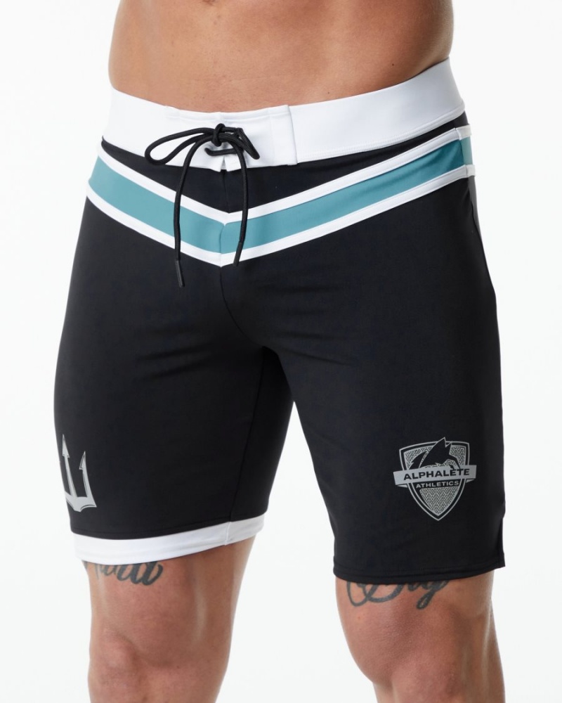 Alphalete Trident Konkurranse Kort Boardshorts Herre Svarte | NVQKUG-687