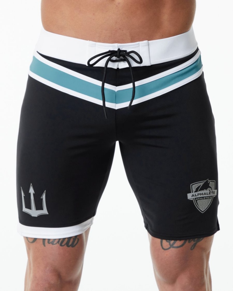 Alphalete Trident Konkurranse Kort Boardshorts Herre Svarte | NVQKUG-687