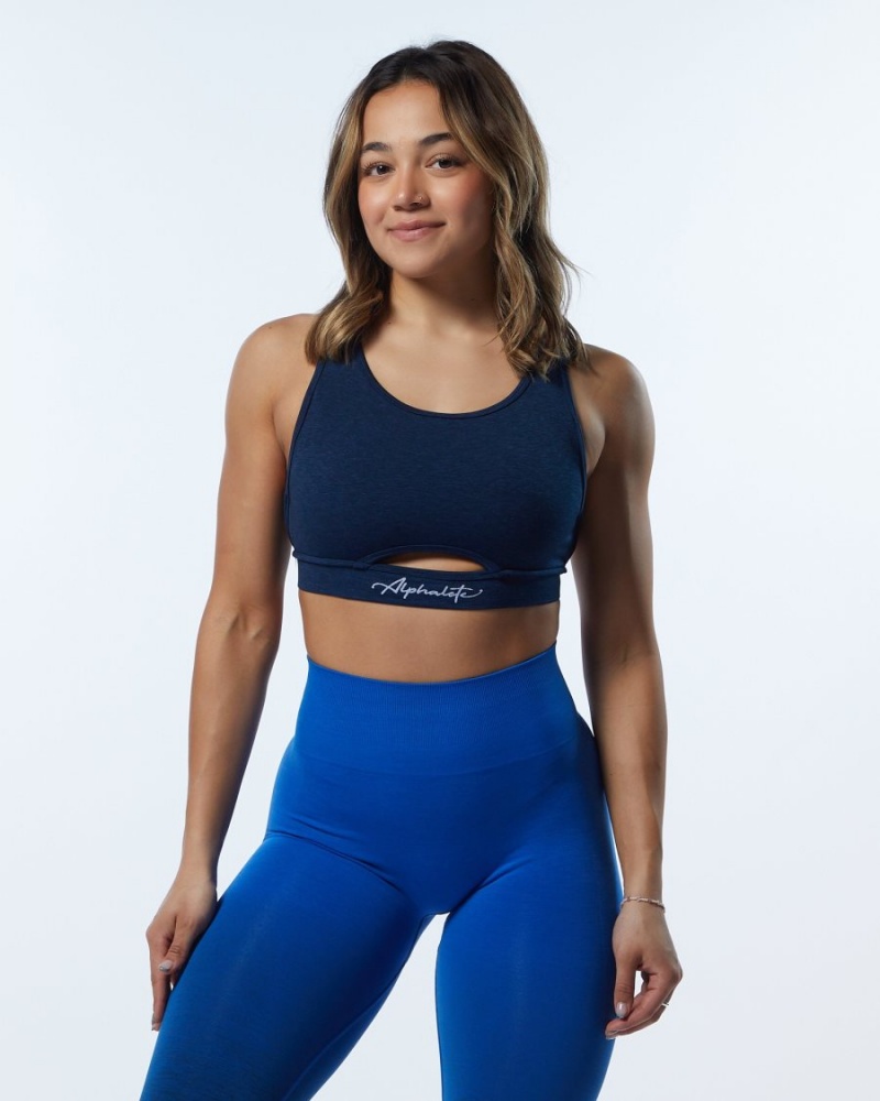 Alphalete Trinity Bra Sports BH Dame Moonlight | UVXHPM-158