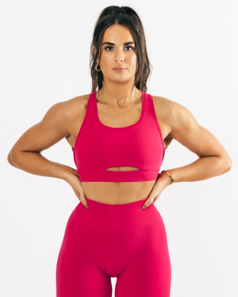 Alphalete Trinity Bra Sports BH Dame Rosa | AMLJCN-620