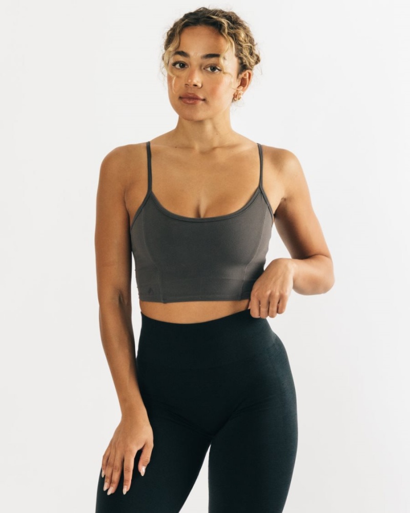 Alphalete Ultrasoft Allure Tank Tank Top Dame Grå | TDOBZN-845