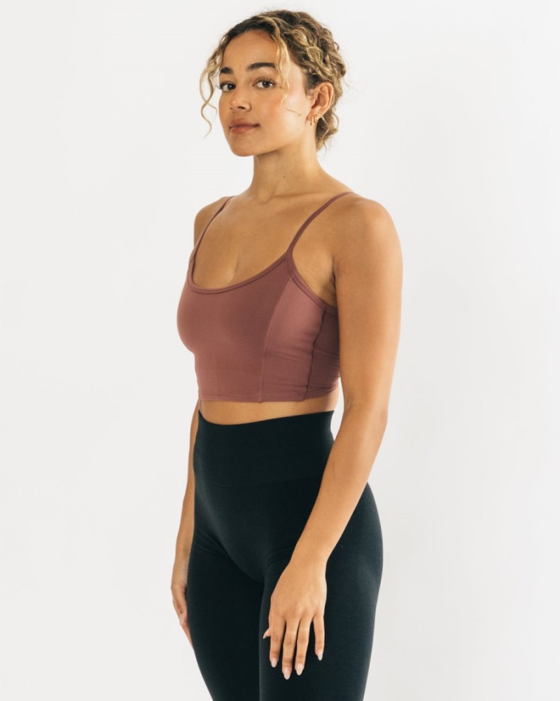 Alphalete Ultrasoft Allure Tank Tank Top Dame Mauve | JVDISL-508